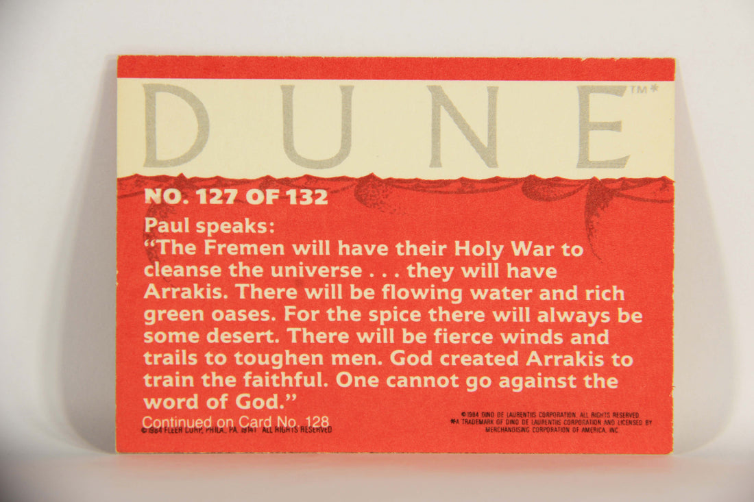 Dune 1984 Trading Card #127 The Fremen Have The Word Of Muad'Dib L014432