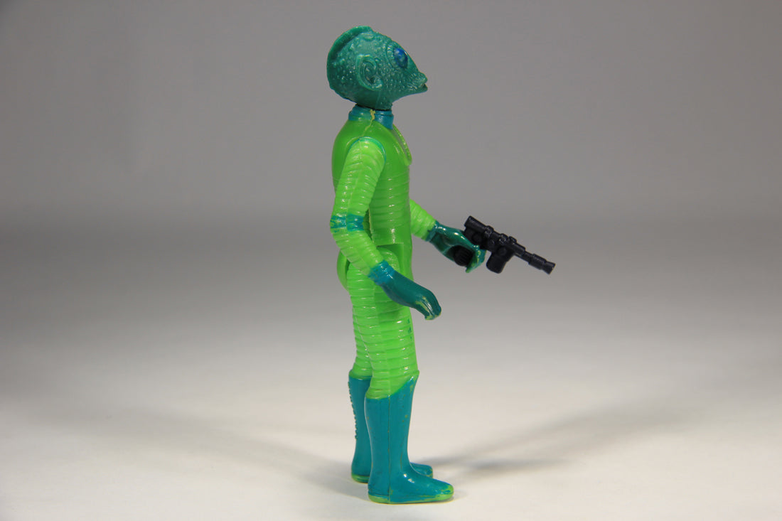 Star Wars Greedo 1978 Vintage Action Figure DAMAGED Hong Kong COO II-1a Smile L015118