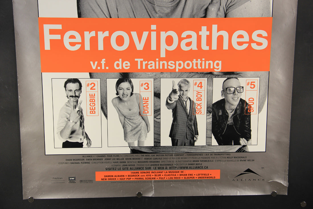 Trainspotting 1996 Movie Poster Rolled 27 x 39 Rare French Canada Ferrovipathes L015936