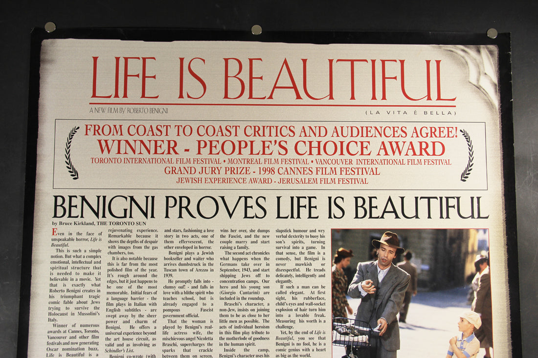 La Vita È Bella 1997 Rare Movie Poster Rolled 27 x 39 English Life Is Beautiful L015941