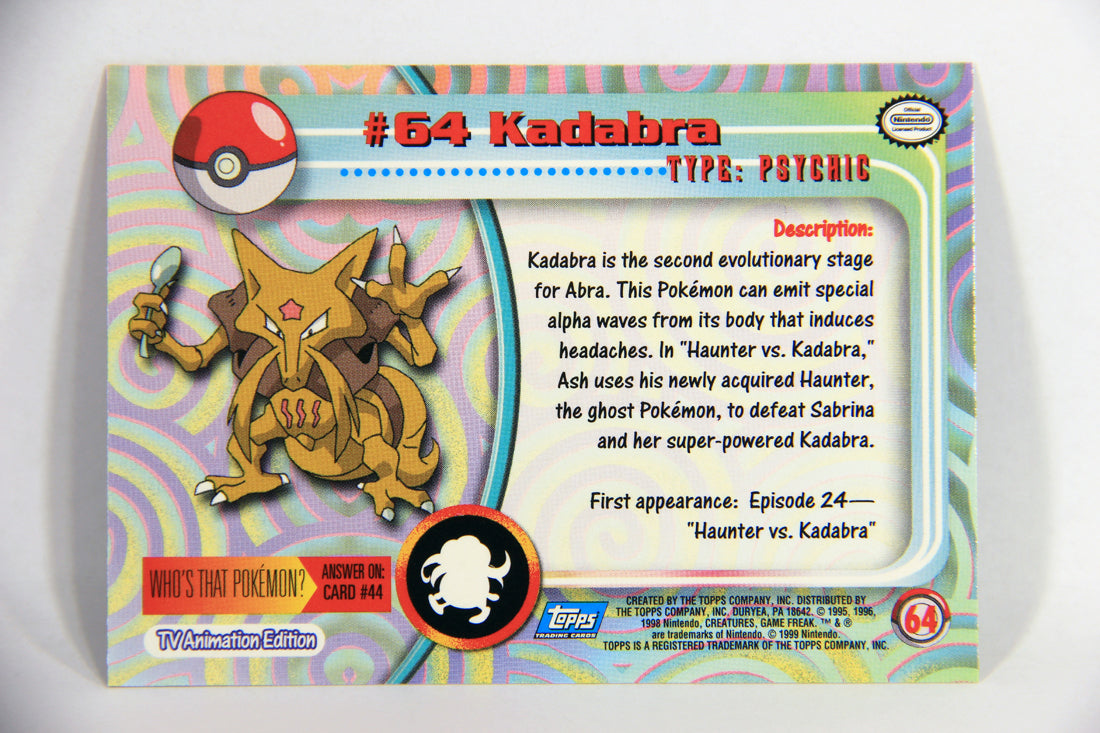 Pokémon Card Kadabra #64 TV Animation Blue Logo 1st Print ENG L015955