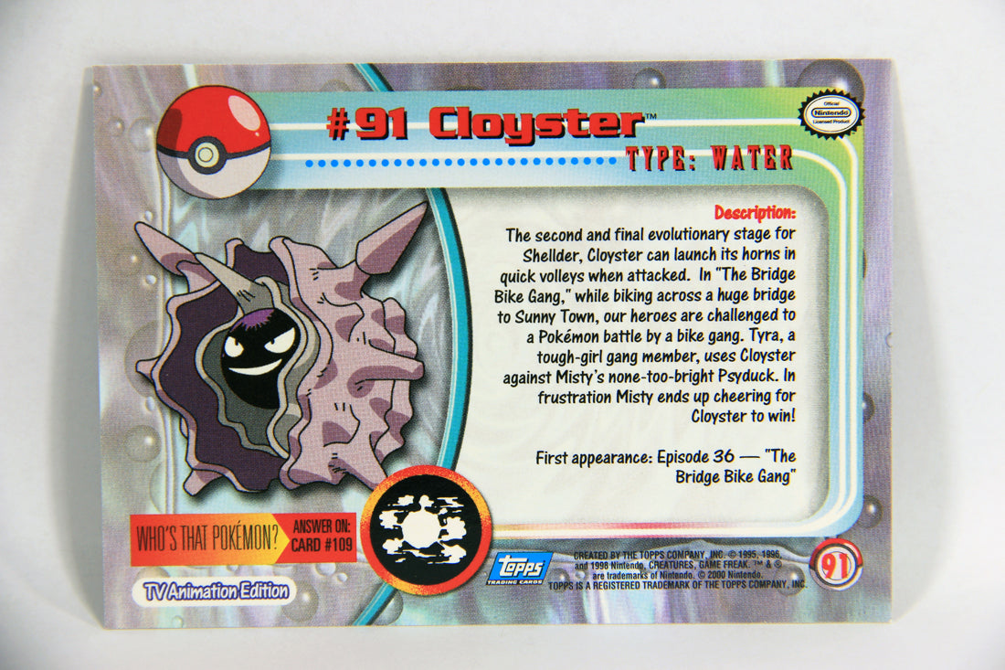 Pokémon Card Cloyster #91 TV Animation Blue Logo 1st Print ENG L015958