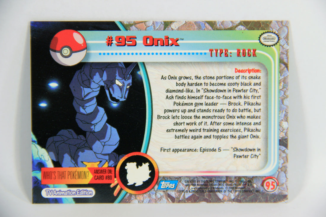 Pokémon Card Onix #95 TV Animation Blue Logo 1st Print ENG L015959
