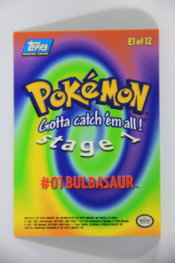 Pokémon Card First Movie #E1 Of E12 Bulbasaur - Stage 1 - Blue Logo 1st Print ENG L016054