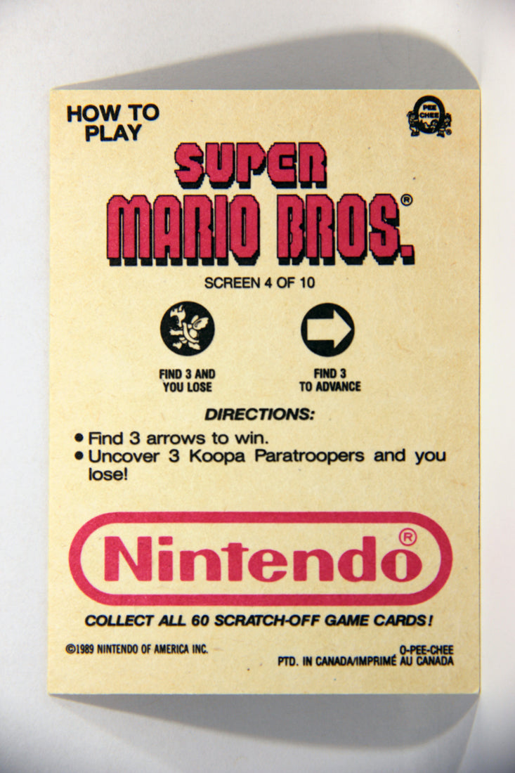 Nintendo Super Mario Bros 1989 Scratch-Off Card Screen #4 Of 10 ENG L016077