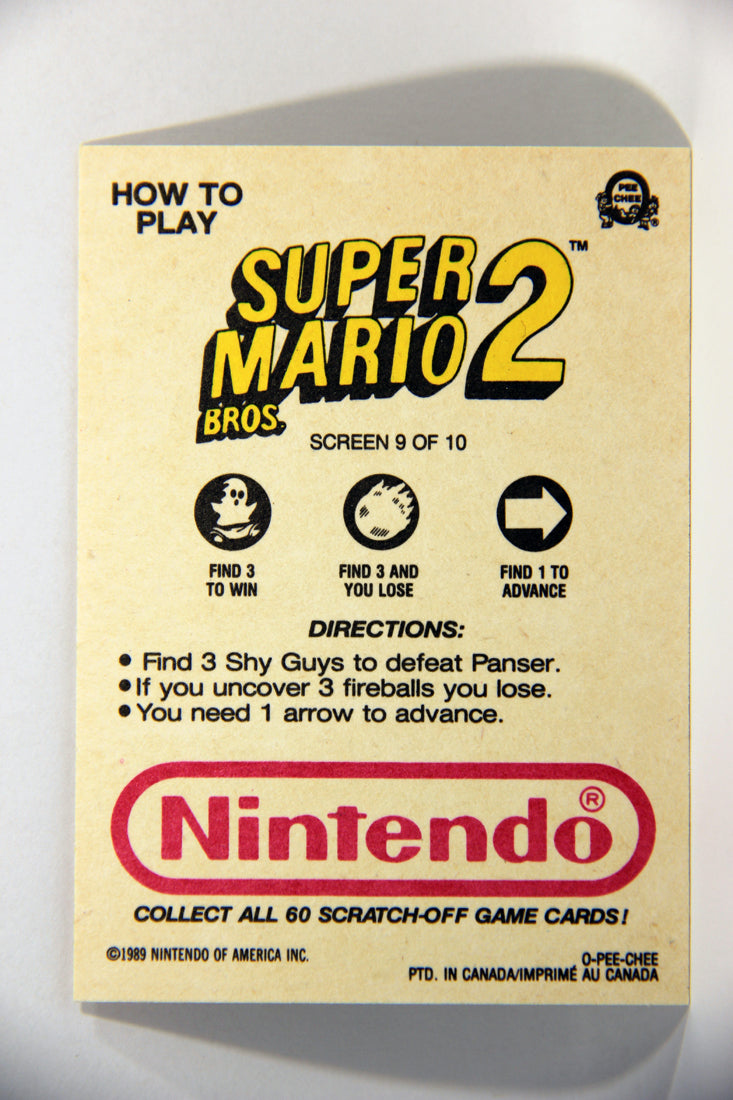 Super Mario Bros 2 Nintendo 1989 Scratch-Off Card Screen #9 Of 10 ENG L016081