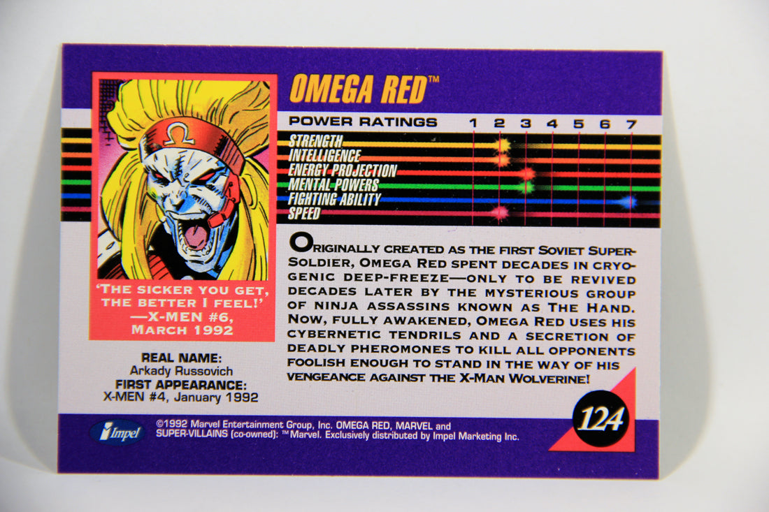 1992 Marvel Universe Series 3 Trading Card #124 Omega Red ENG L016098