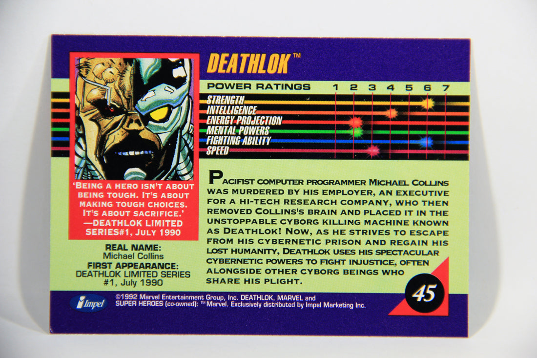 1992 Marvel Universe Series 3 Trading Card #45 Deathlok ENG L016110