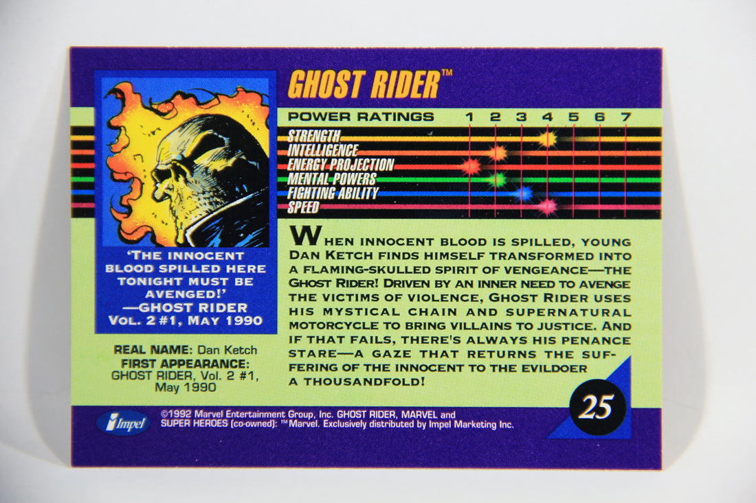 1992 Marvel Universe Series 3 Trading Card #25 Ghost Rider ENG L016112