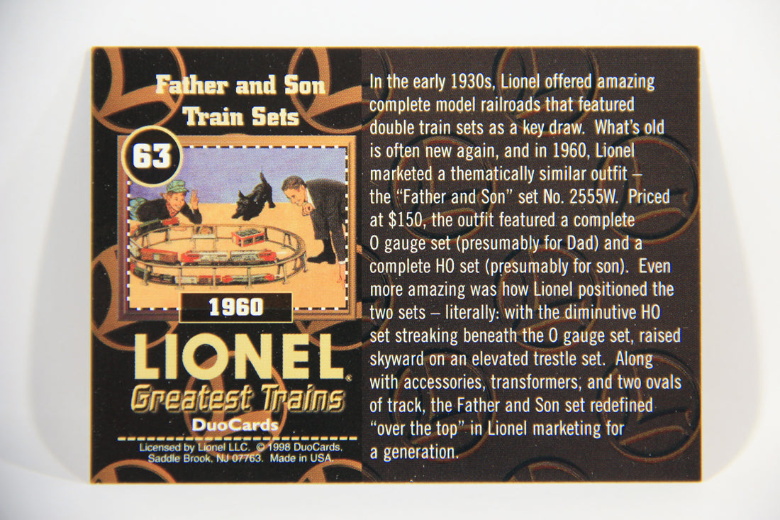 Lionel Greatest Trains 1998 Trading Card #63 - 1960 Father And Son Train Sets ENG L016115