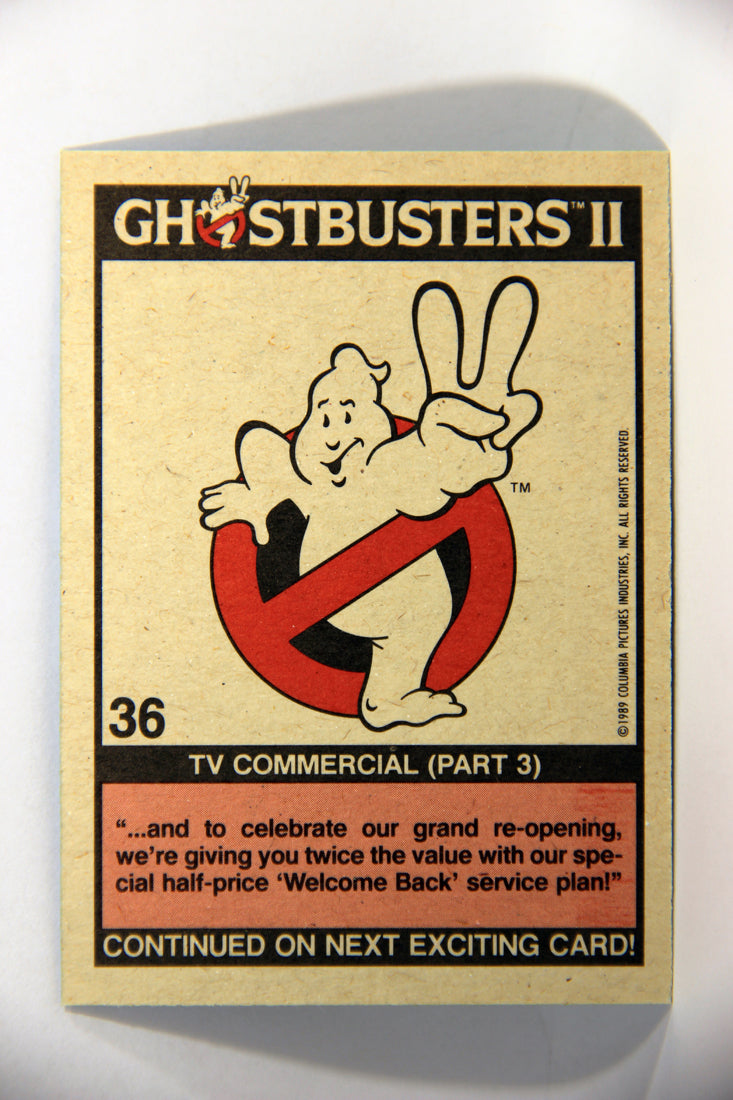 Ghostbusters II 1989 Trading Card #36 TV Commercial ( Part 3 ) L016151