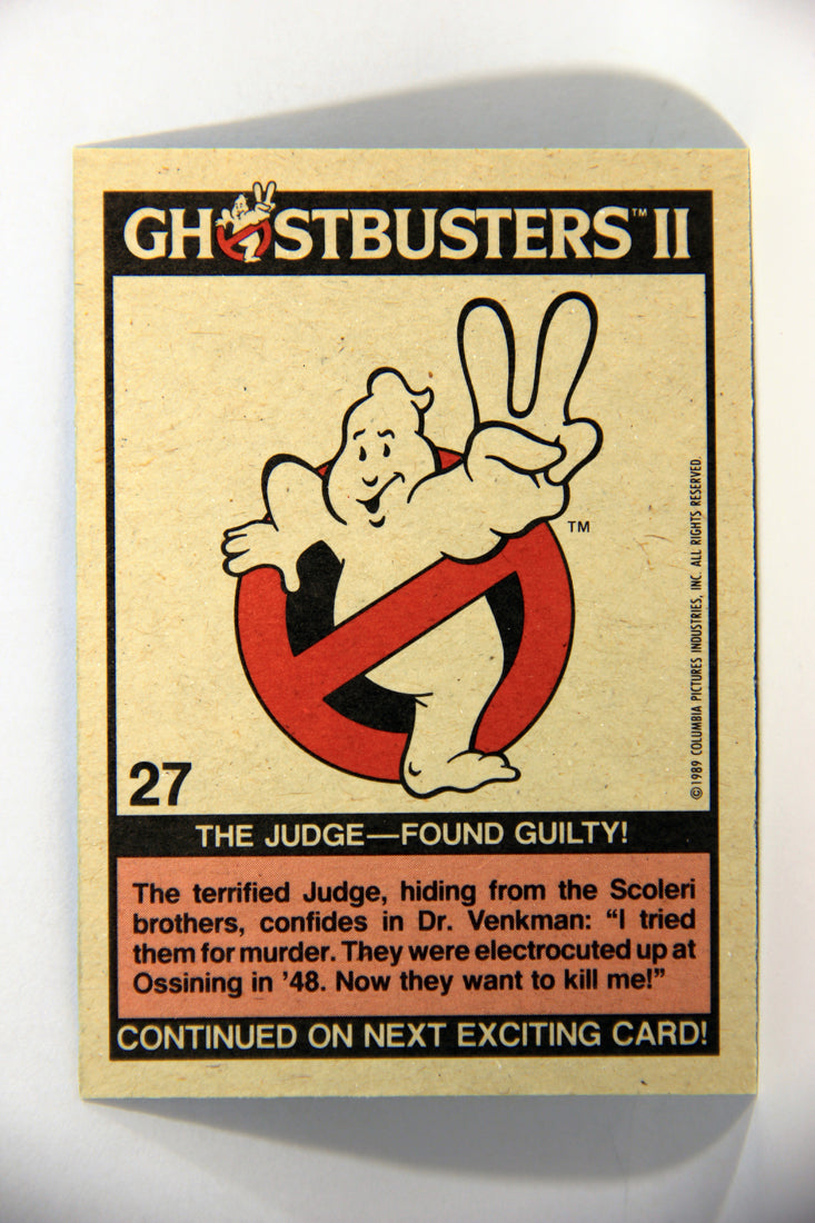 Ghostbusters II 1989 Trading Card #27 The Judge - Found Guilty L016153