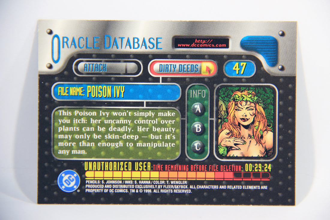 DC Outburst Firepower 1996 Trading Card #47 Poison Ivy Embossed Card L016172