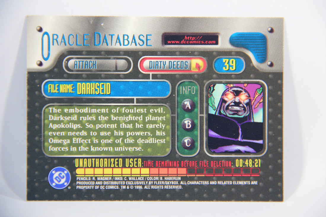 DC Outburst Firepower 1996 Trading Card #39 Darkseid Embossed Card L016173