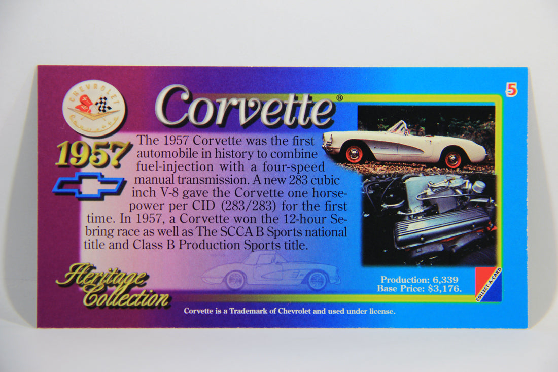 Corvette Heritage Collection 1996 Trading Card #5 - 1957 Convertible L016206