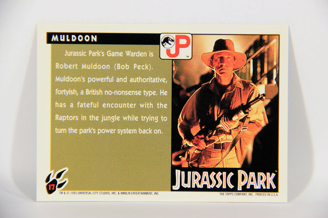 Jurassic Park 1993 Trading Card #17 Robert Muldoon ENG Topps L016268
