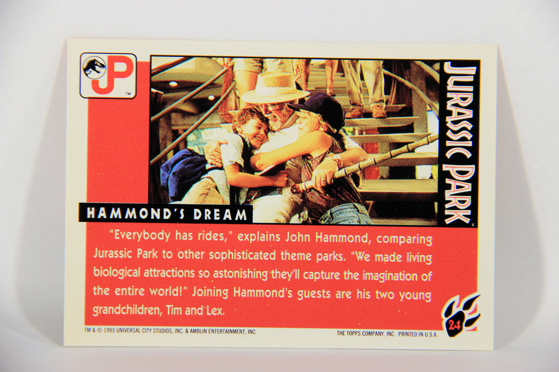 Jurassic Park 1993 Trading Card #24 Hammond's Dream ENG Topps L016275