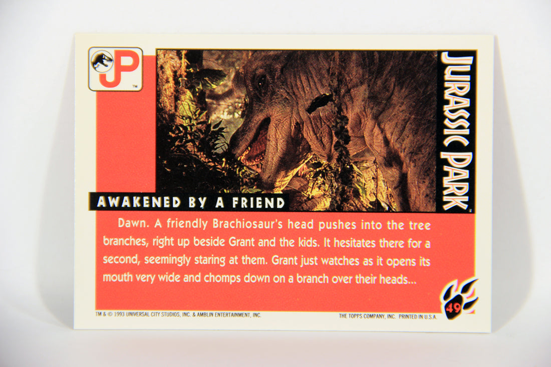 Jurassic Park 1993 Trading Card #49 Awakened By A Friend ENG Topps L016300