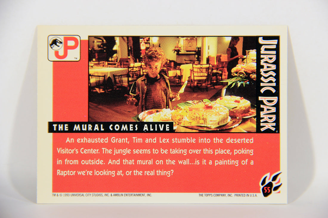 Jurassic Park 1993 Trading Card #55 The Mural Comes Alive ENG Topps L016306
