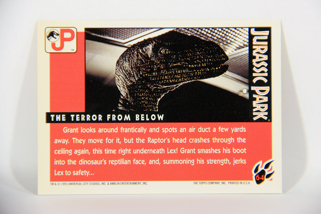 Jurassic Park 1993 Trading Card #64 The Terror From Below ENG Topps L016315