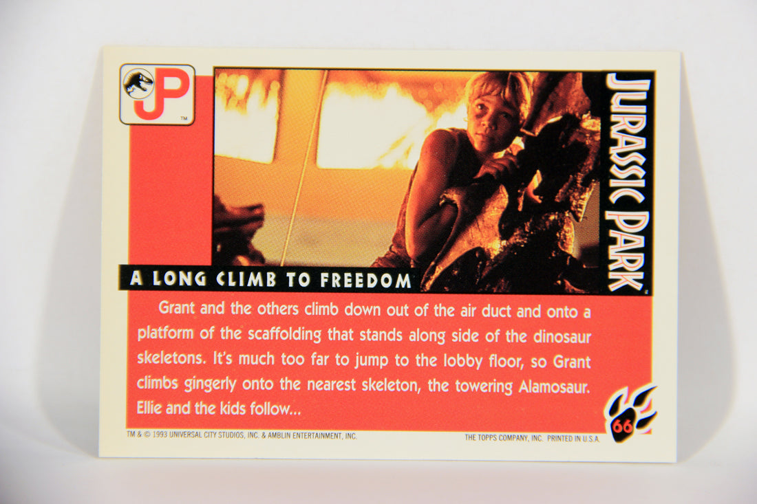 Jurassic Park 1993 Trading Card #66 A Long Climb To Freedom ENG Topps L016317