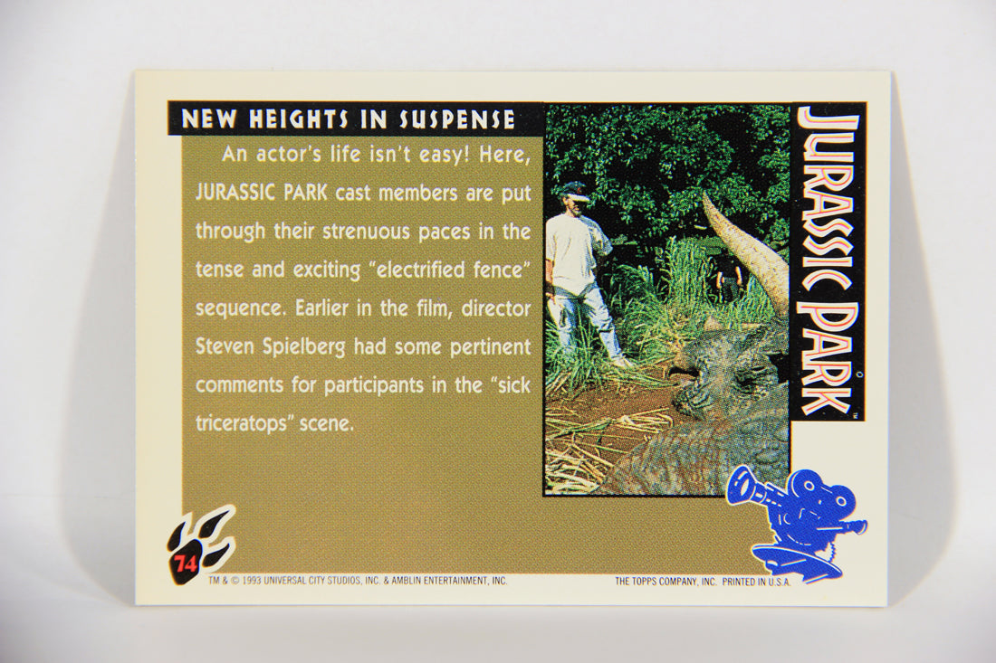 Jurassic Park 1993 Trading Card #74 New Heights In Suspense ENG Topps L016325