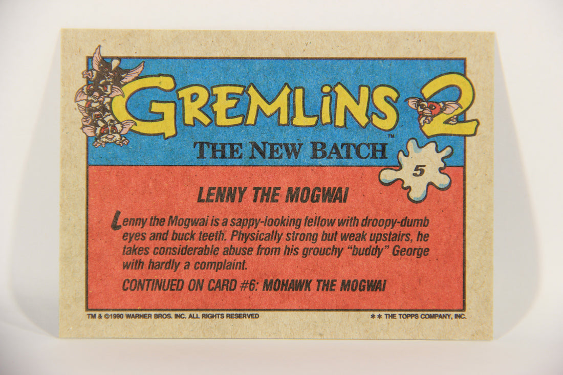 Gremlins 2 The New Batch 1990 Trading Card #5 Lenny The Mogwai ENG L016344