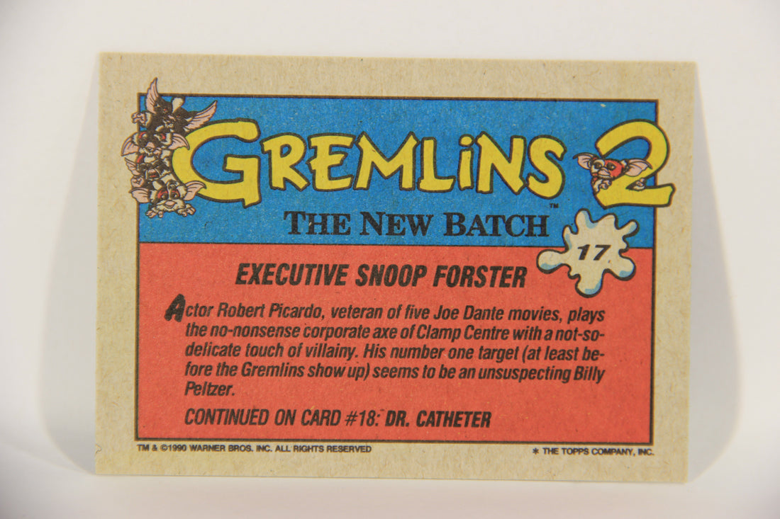 Gremlins 2 The New Batch 1990 Trading Card #17 Executive Snoop Forster ENG L016356