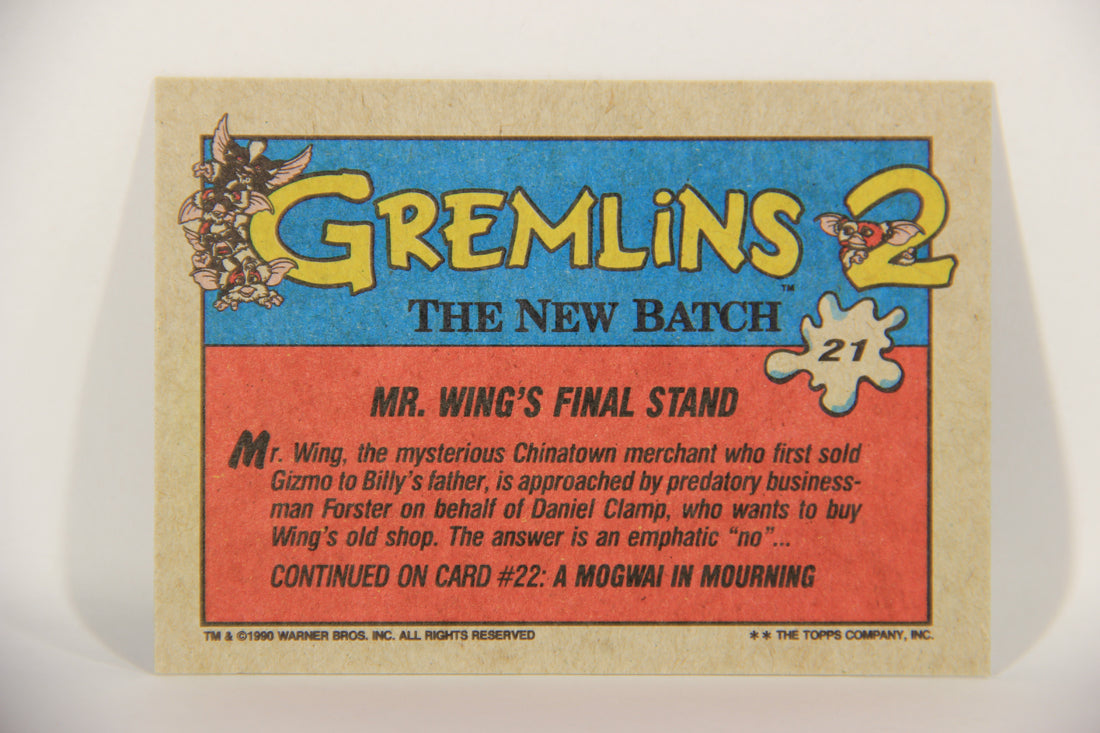 Gremlins 2 The New Batch 1990 Trading Card #21 Mr. Wing's Final Stand ENG L016360