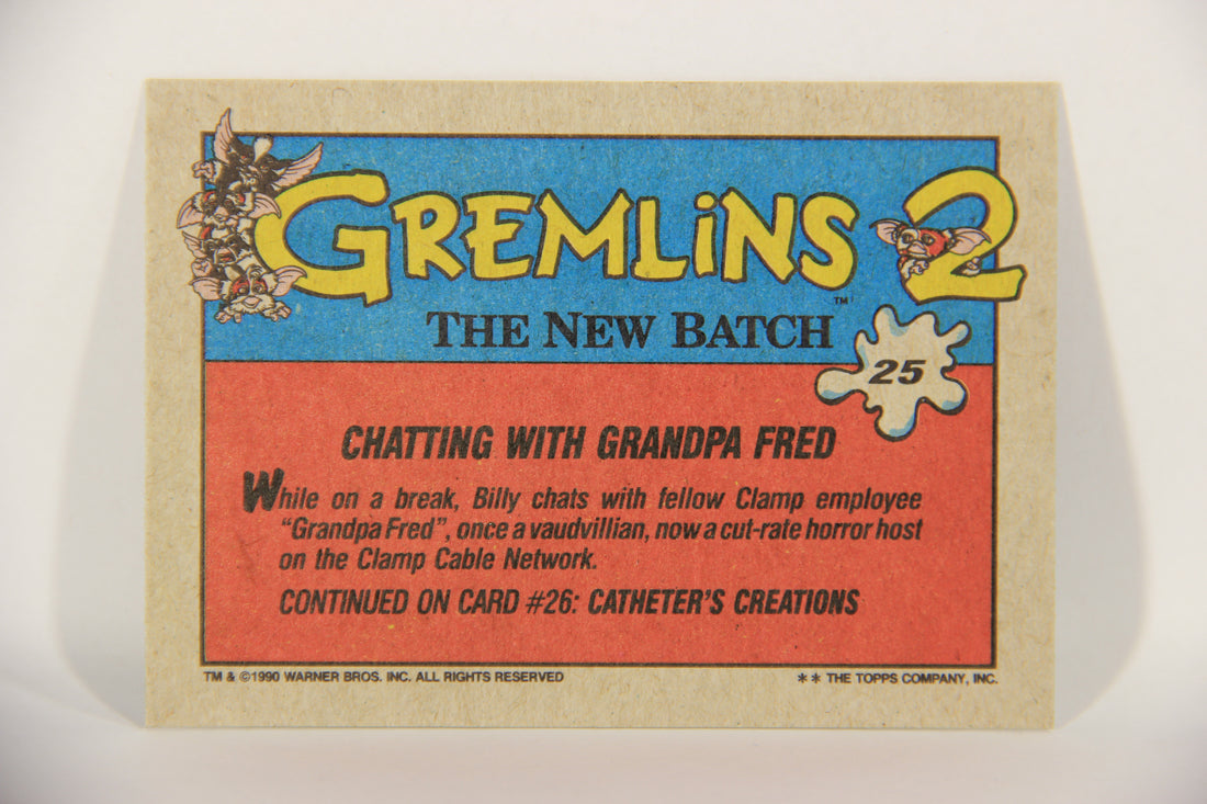 Gremlins 2 The New Batch 1990 Trading Card #25 Chatting With Grandpa Fred L016364