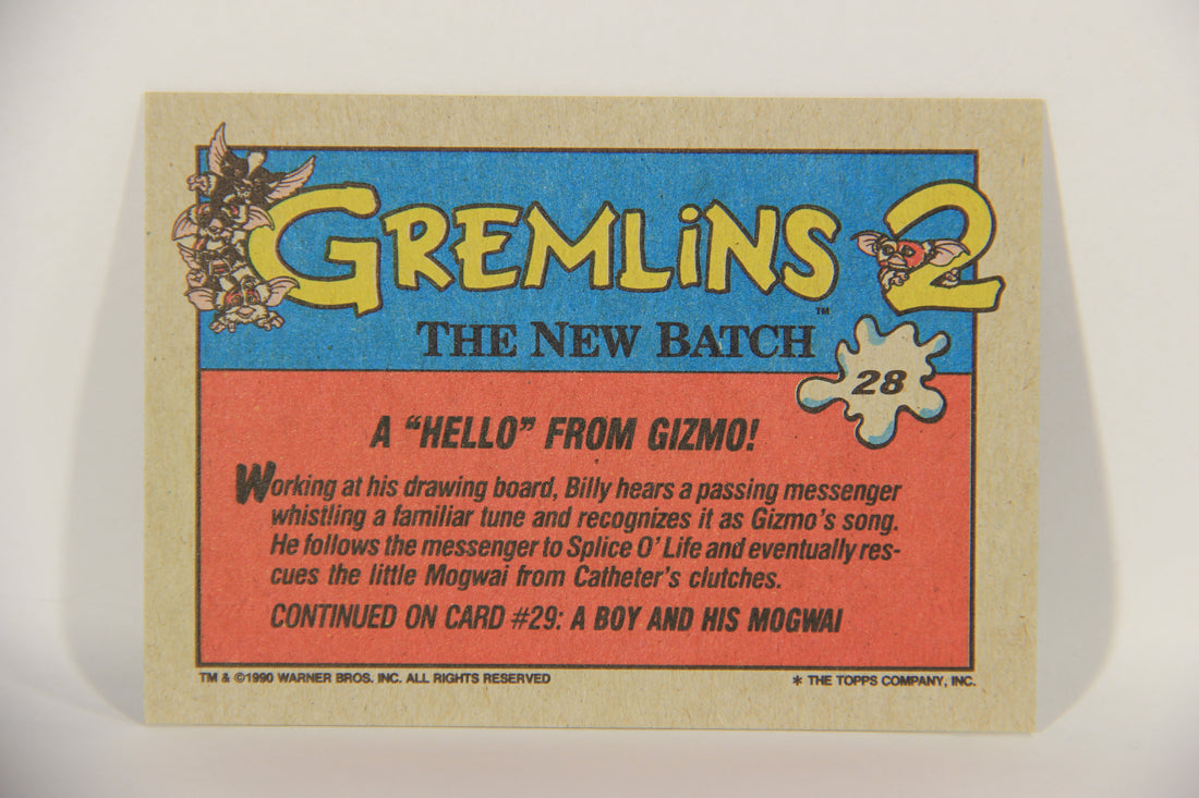 Gremlins 2 The New Batch 1990 Trading Card #28 A Hello From Gizmo ENG L016367