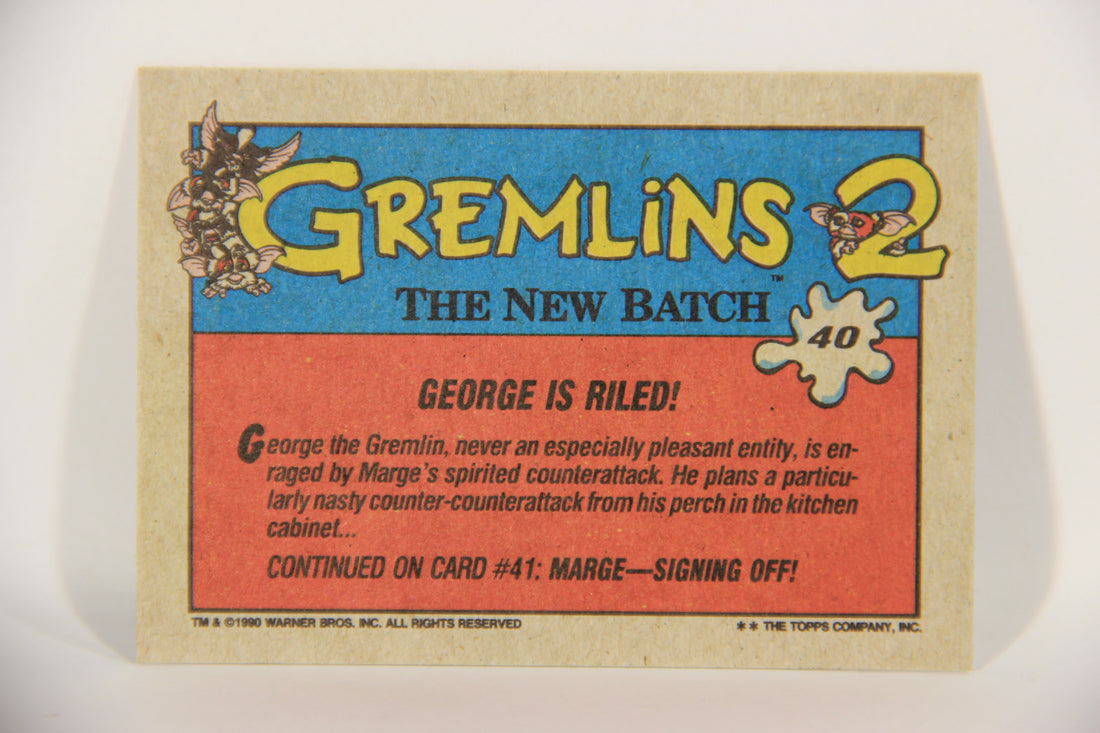 Gremlins 2 The New Batch 1990 Trading Card #40 George Is Riled ENG L016379