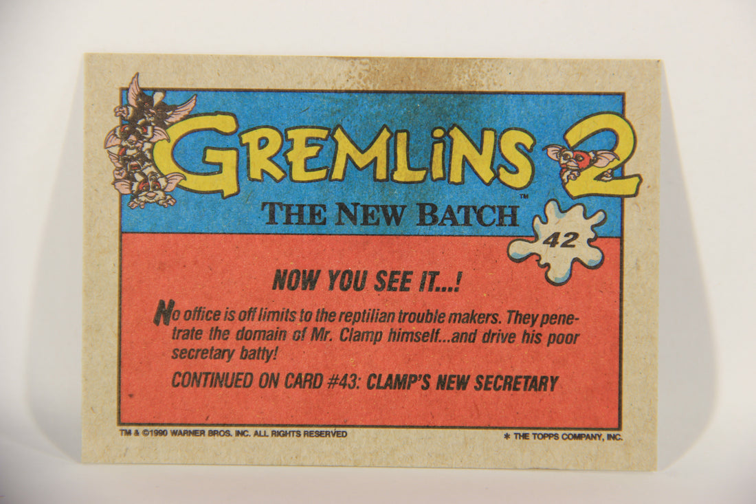 Gremlins 2 The New Batch 1990 Trading Card #42 Now You See It ENG L016381