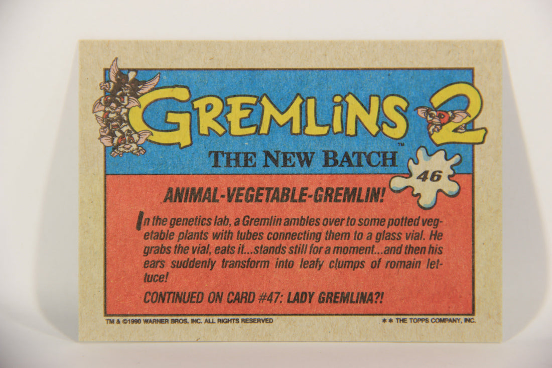 Gremlins 2 The New Batch 1990 Trading Card #46 Animal - Vegetable - Gremlin L016385