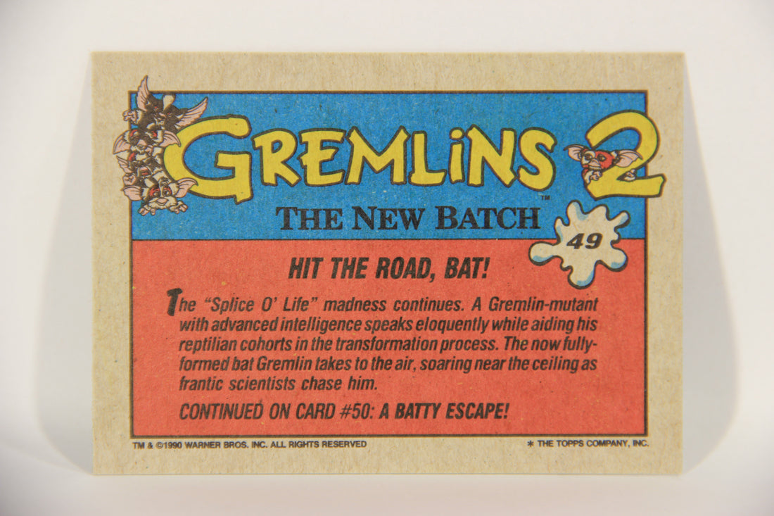 Gremlins 2 The New Batch 1990 Trading Card #49 Hit the Road Bat ENG L016388