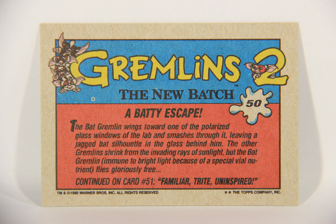 Gremlins 2 The New Batch 1990 Trading Card #50 A Batty Escape ENG L016389