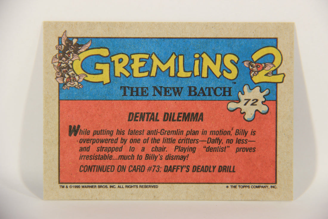 Gremlins 2 The New Batch 1990 Trading Card #72 Dental Dilemma ENG L016411