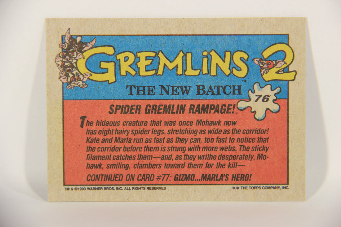 Gremlins 2 The New Batch 1990 Trading Card #76 Spider Gremlin Rampage ENG L016414