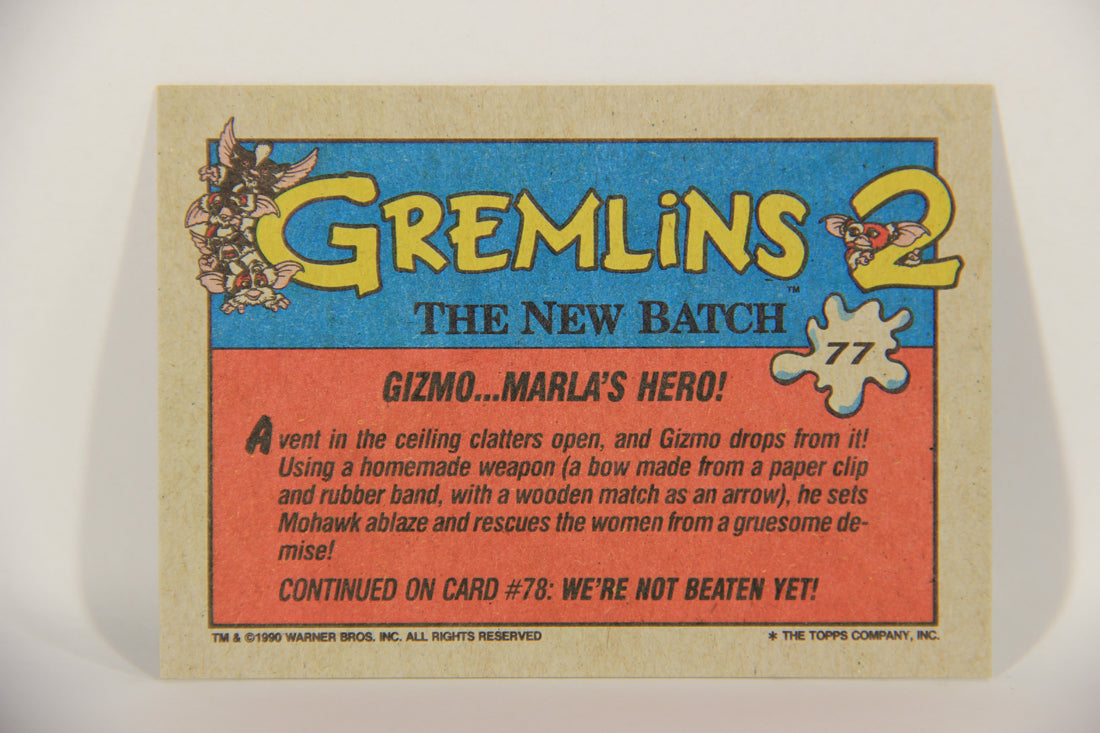 Gremlins 2 The New Batch 1990 Trading Card #77 Gizmo Marla's Hero ENG L016415