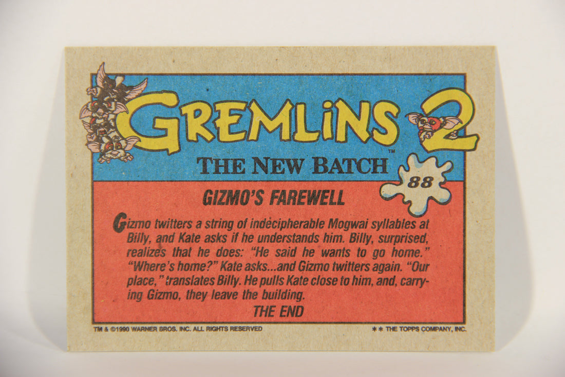 Gremlins 2 The New Batch 1990 Trading Card #88 Gizmo's Farewell ENG L016426