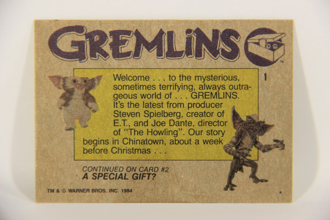 Gremlins 1984 Trading Card #1 Gremlins ENG Topps L016427