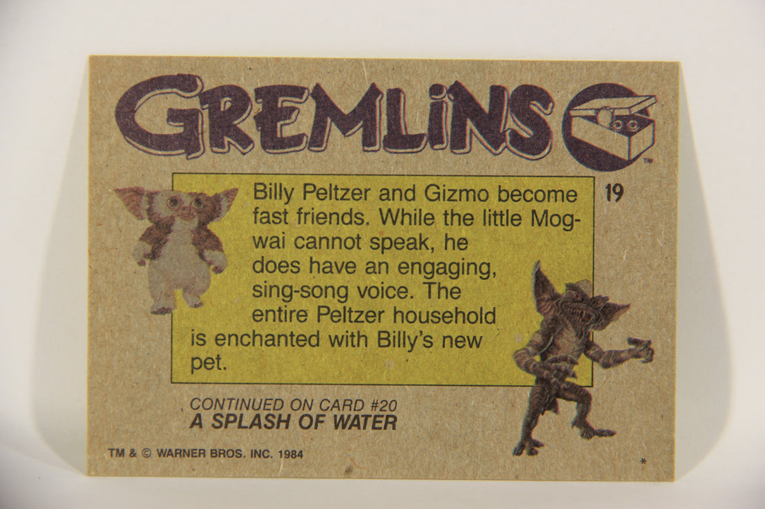 Gremlins 1984 Trading Card #19 Billy And Gizmo ENG Topps L016445