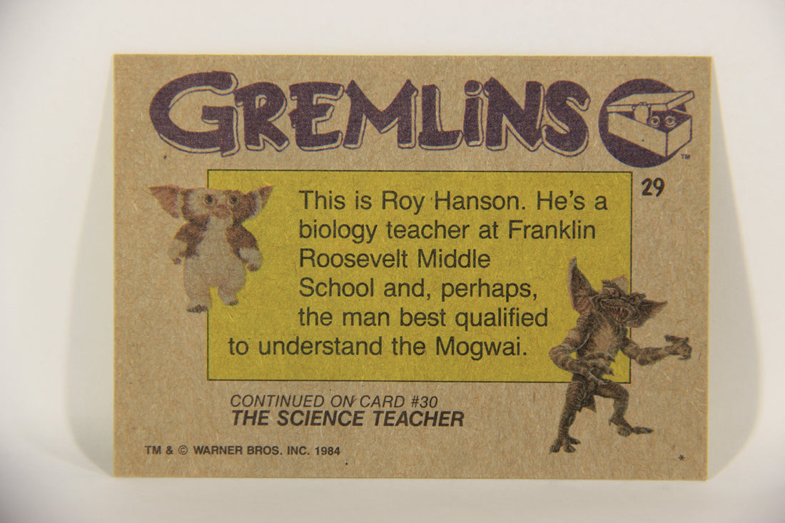 Gremlins 1984 Trading Card #29 Enter Roy Hanson ENG Topps L016455