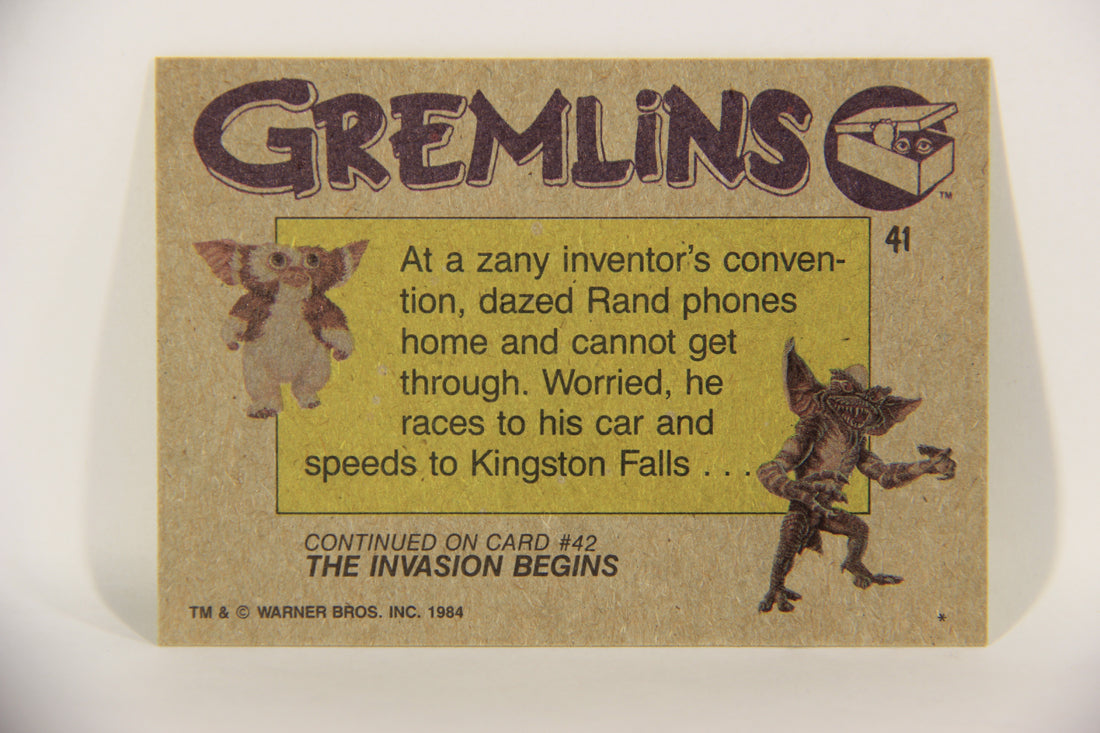 Gremlins 1984 Trading Card #41 The Inventor's Convention ENG Topps L016467