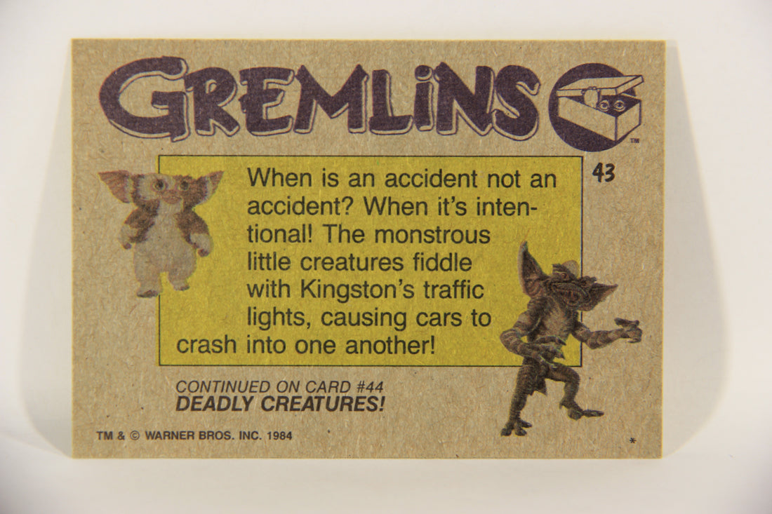 Gremlins 1984 Trading Card #43 Jamming Traffic ENG Topps L016469
