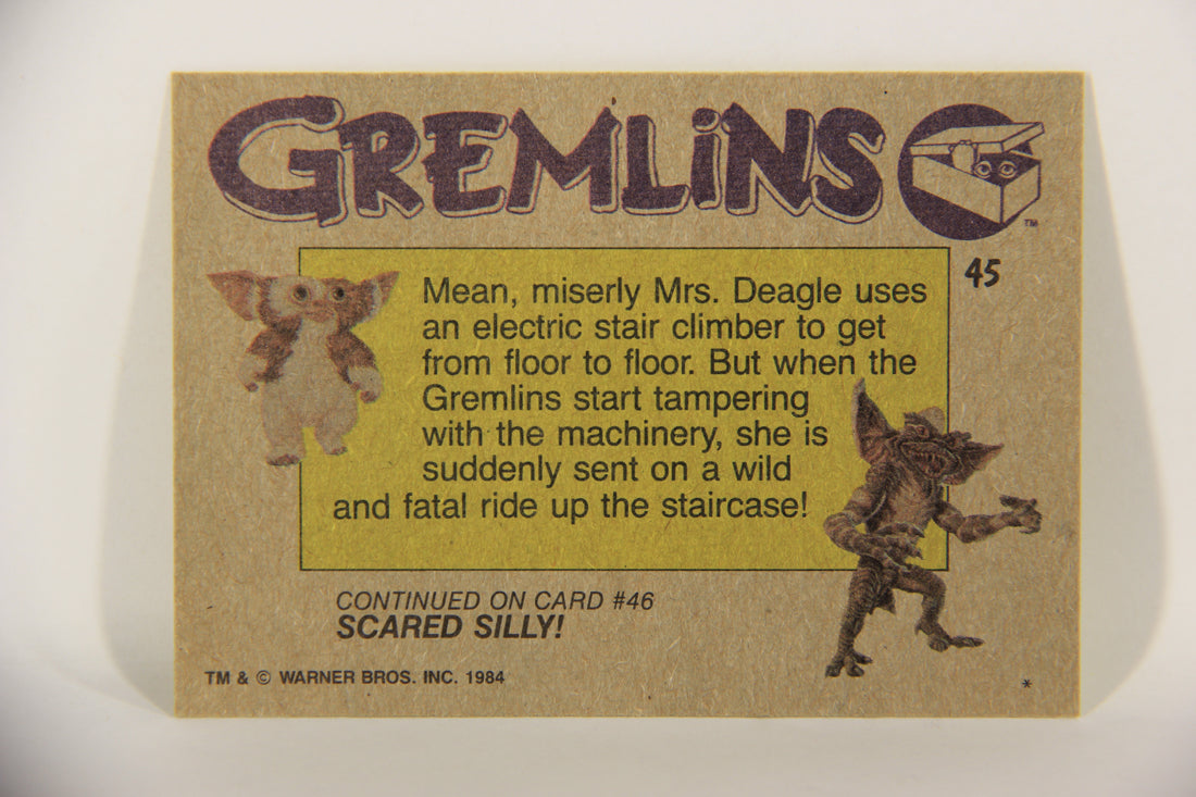 Gremlins 1984 Trading Card #45 Mrs. Deagle's Fate ENG Topps L016471