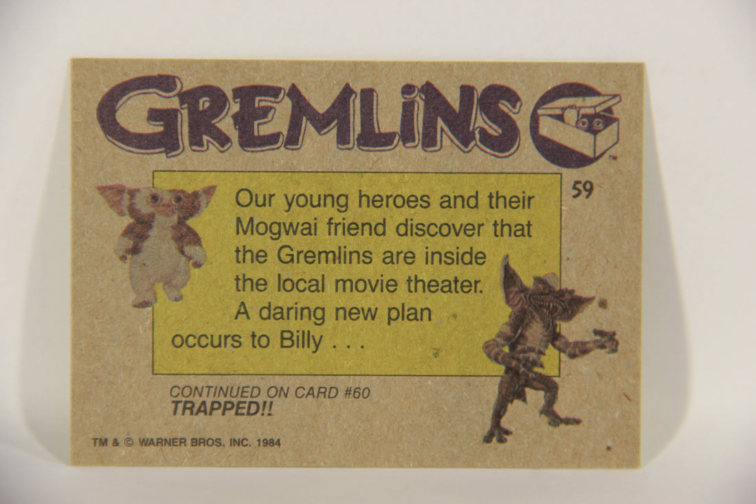 Gremlins 1984 Trading Card #59 The Gremlins Are Inside ENG Topps L016485