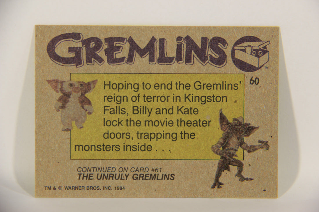 Gremlins 1984 Trading Card #60 Trapped ENG Topps L016486