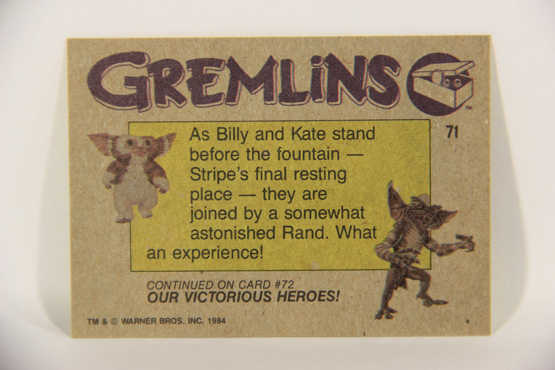 Gremlins 1984 Trading Card #71 The Good Guys Triumph ENG Topps L016497