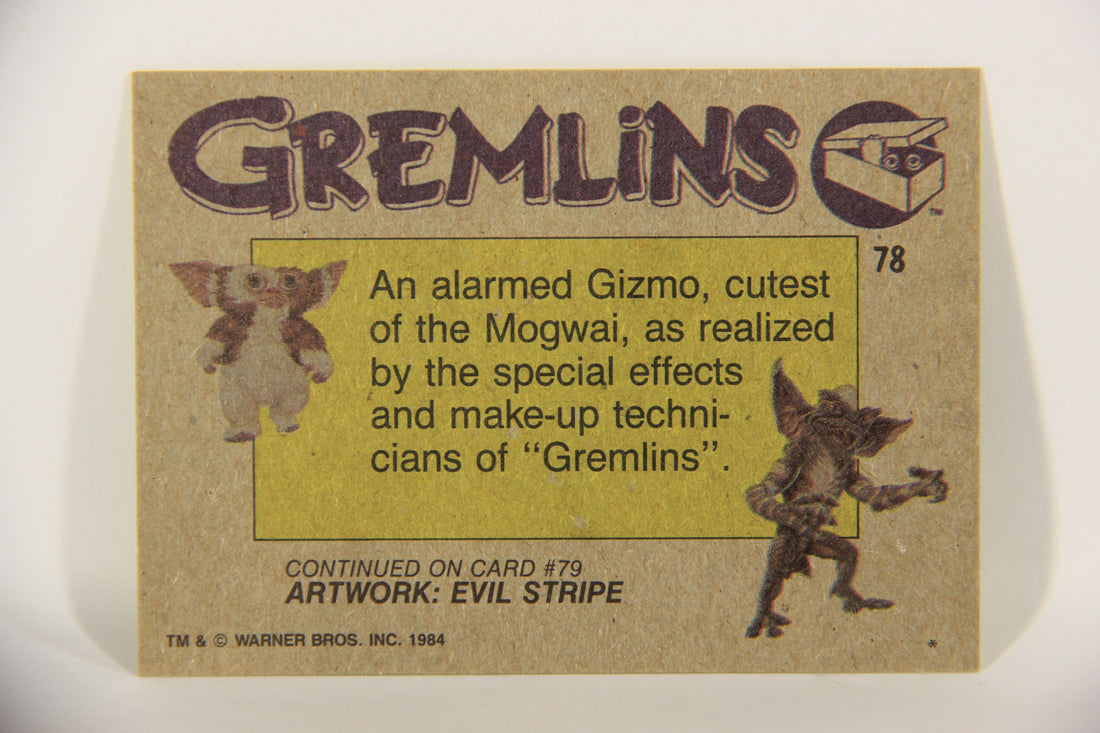 Gremlins 1984 Trading Card #78 The Frightened Mogwai ENG Topps L016504